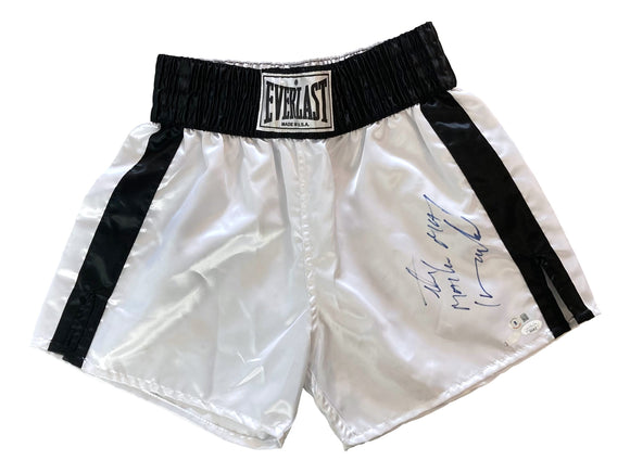 Hector Camacho Signed Everlast Boxing Trunks The Macho Man Inscribed BAS Sports Integrity