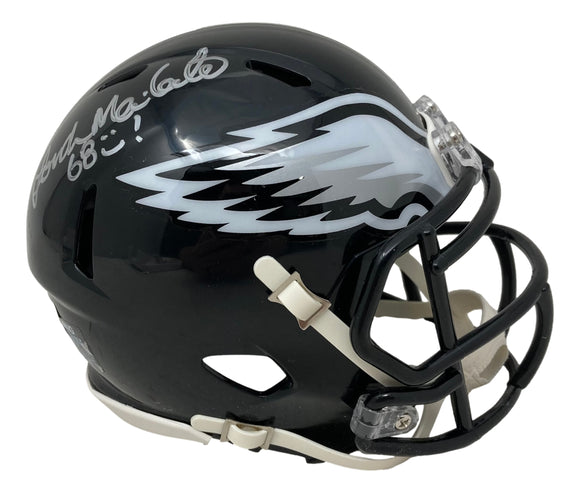 Jordan Mailata Signed Philadelphia Eagles Alternate Black Mini Speed Helmet BAS Sports Integrity
