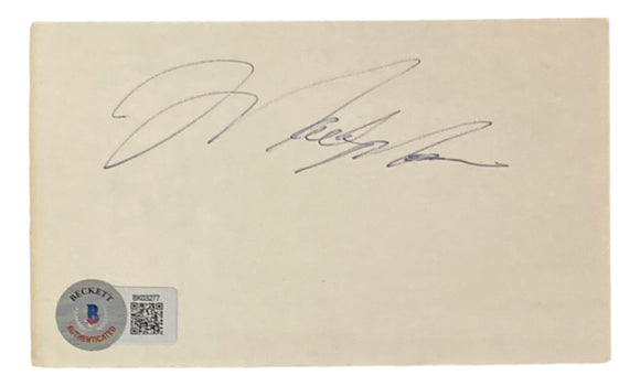 Mark Messier New York Rangers Signed 3x5 Index Card BAS Sports Integrity