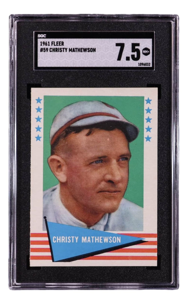 Christy Mathewson 1961 Fleer #59 New York Giants Trading Card SGC NM 7.5