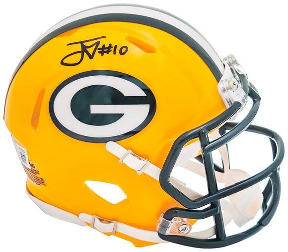 Jordan Love Signed Green Bay Packers Mini Speed Helmet BAS Sports Integrity