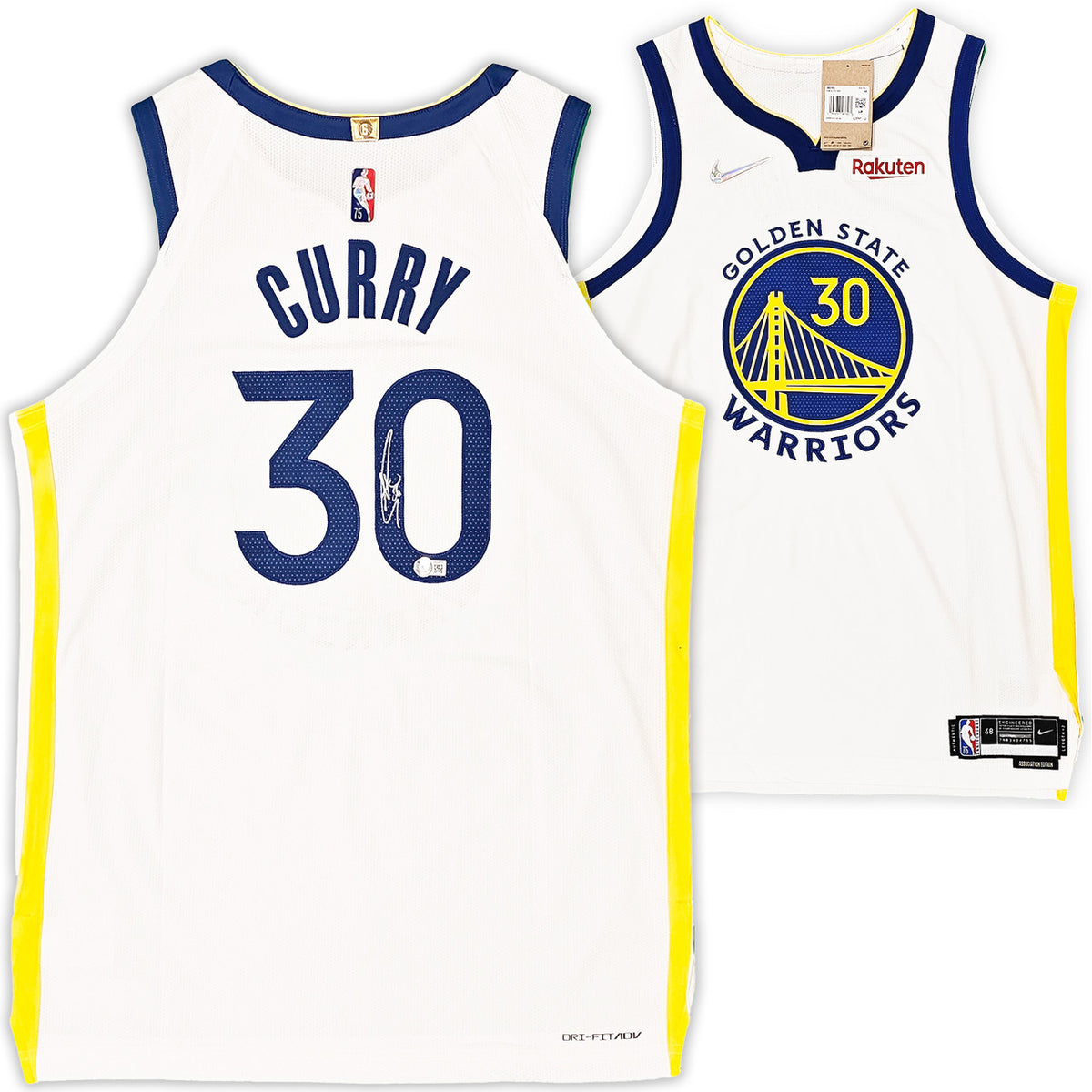 Stephen Curry Signed Golden State Warriors Nike NBA 75th Anniversary J –  Sports Integrity