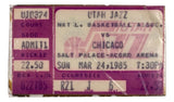 Michael Jordan RARE Vintage Signed 1985 Chicago Bulls vs Jazz Ticket JSA YY24894