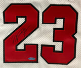 Michael Jordan Signed Chicago Bulls White Nike Basketball Jersey UDA BAG54562 Sports Integrity
