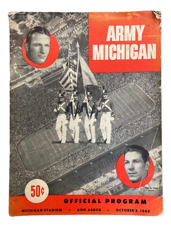 Michigan vs Army October 8 1949 Official Game Program