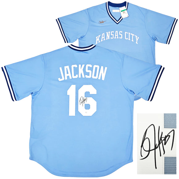 Bo Jackson Signed Kansas City Royals Nike Cooperstown Collection Jersey BAS ITP Sports Integrity