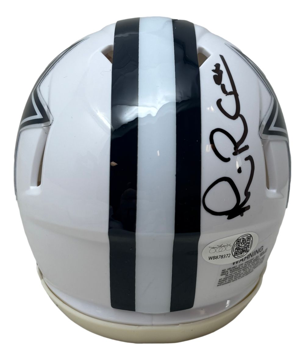 Michael Irvin Signed Dallas Cowboys White Mini Speed Helmet JSA QR Holo ...