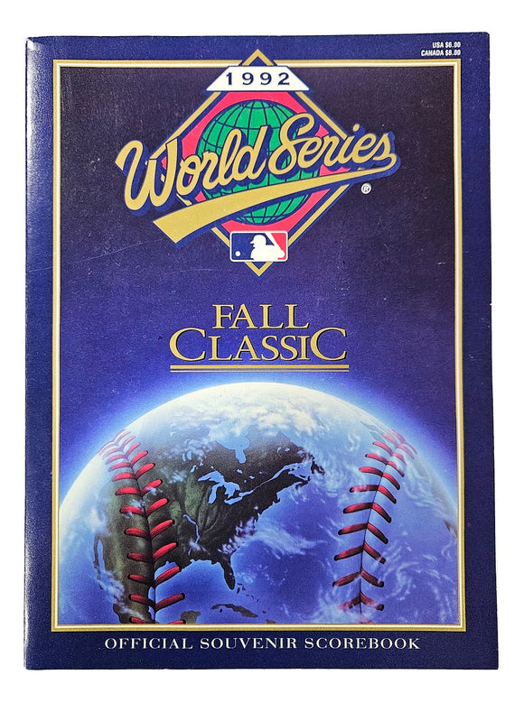 1992 MLB World Series Souvenir Scorebook Sports Integrity