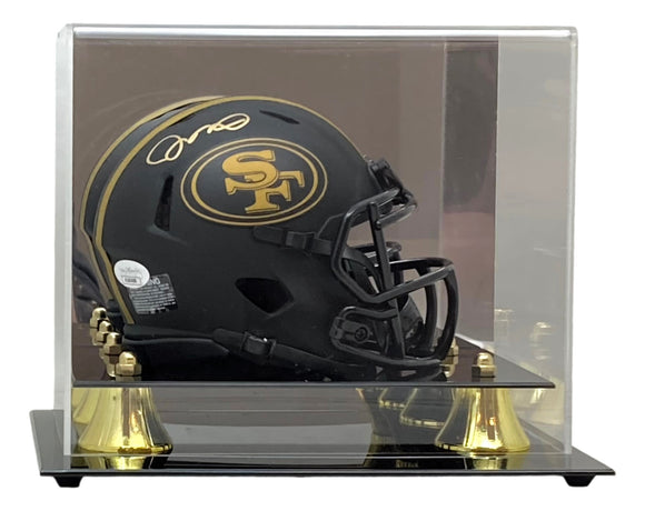 Joe Montana Signed San Francisco 49ers Eclipse Mini Speed Helmet JSA w/ Case Sports Integrity