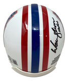 Warren Moon Earl Campbell Signed Houston Oilers Mini Helmet HOF Insc BAS ITP Sports Integrity