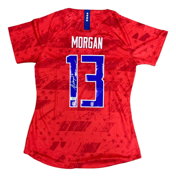 Alex Morgan Signed 2019/20 Nike USA Women's Red Soccer Jersey BAS