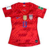 Alex Morgan Signed 2019/20 Nike USA Women's Red Medium Soccer Jersey BAS