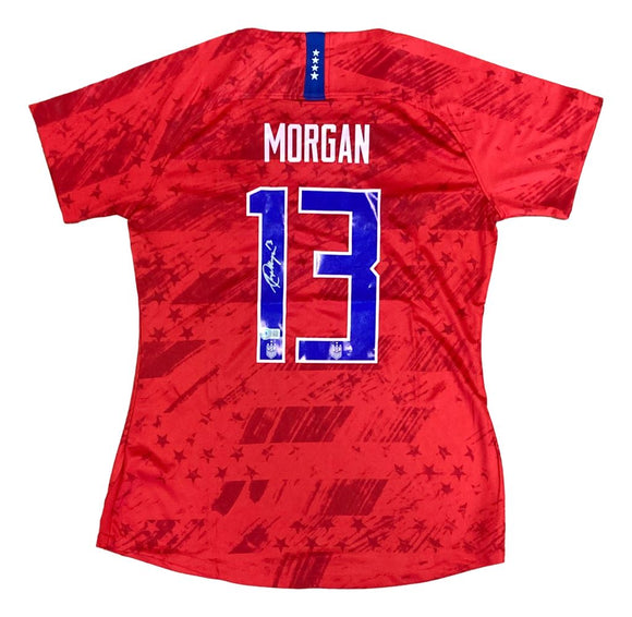 Alex Morgan Signed 2019/20 Nike USA Women's Red XL Soccer Jersey BAS