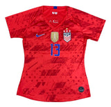 Alex Morgan Signed 2019/20 Nike USA Women's Red XL Soccer Jersey BAS