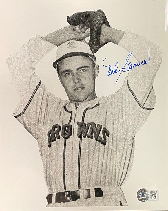 Ned Garver St. Louis Browns Signed 8x10 Baseball Photo BAS Sports Integrity