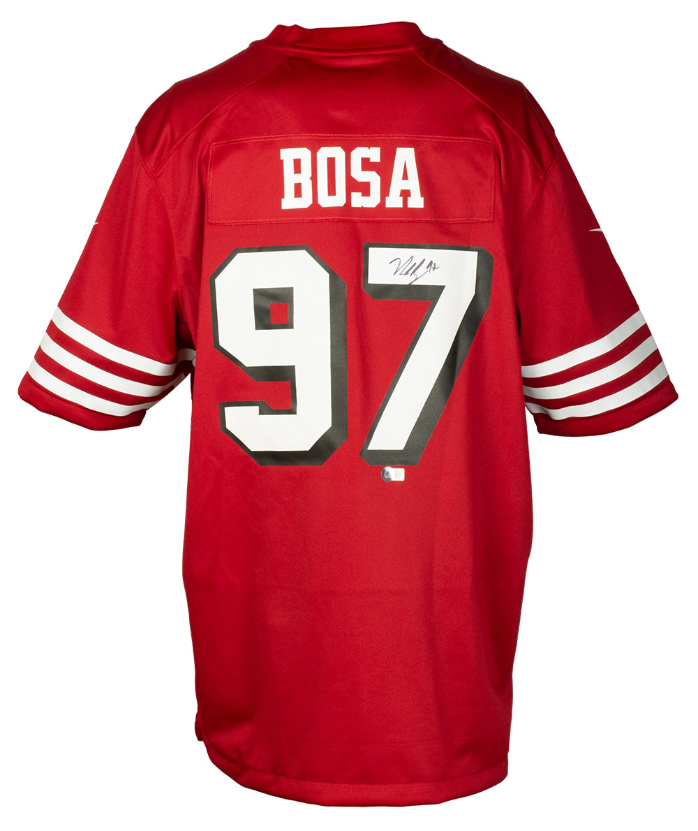 Nick Bosa Signed Red Nike San Francisco 49ers Football Jersey BAS Itp
