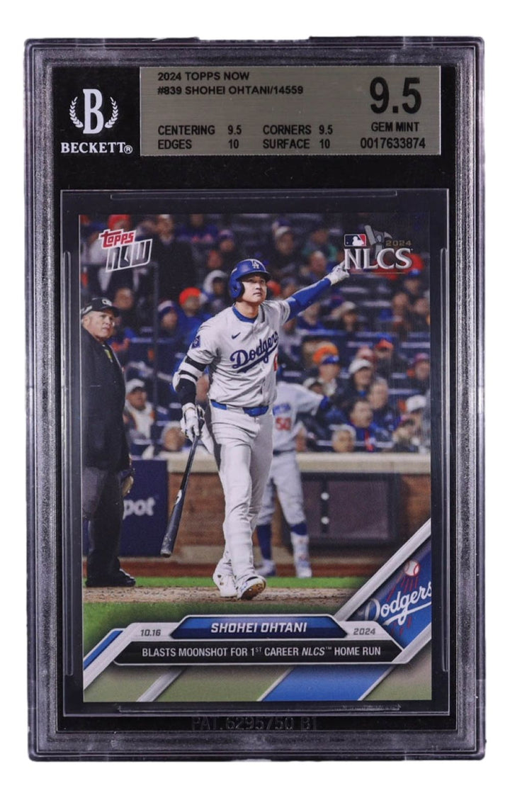 Shohei Ohtani 2024 Topps Now #839 Dodgers Trading Card BAS Gem MT 9.5