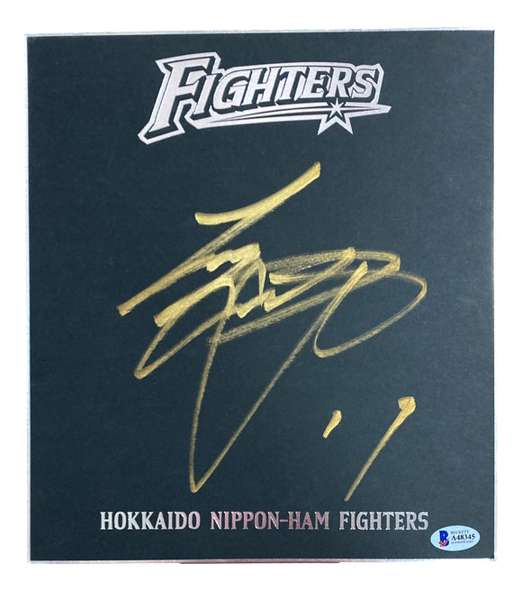 Shohei Ohtani Signed 9.5x10.5 Hokkaido Fighters Shikishi Board BAS A48345 Sports Integrity