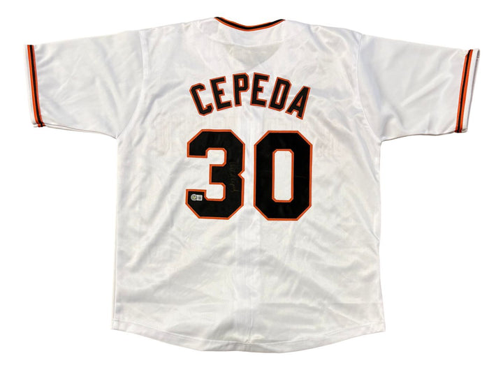 Orlando Cepeda San Francisco Signed White Baseball Jersey BAS