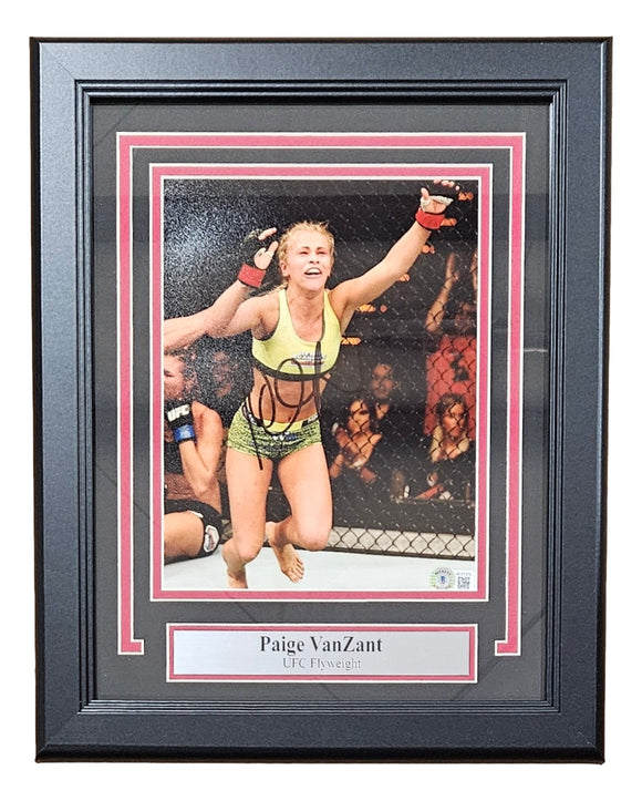 Paige VanZant Signed Framed 8x10 UFC Photo BAS Sports Integrity