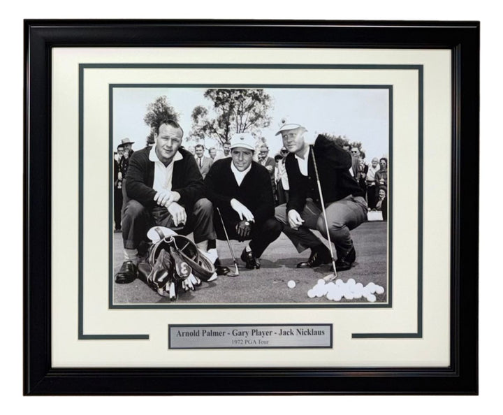 Arnold Palmer Jack Nicklaus Gary Player Framed 11x14 PGA Golf Photo