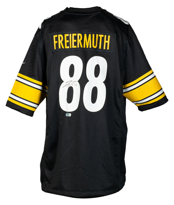 Pat Freiermuth Signed Black Nike Pittsburgh Steelers Football Jersey BAS ITP Sports Integrity