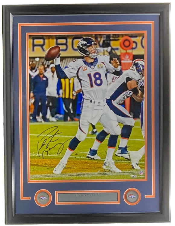 Peyton Manning Denver Broncos Signed Framed 16x20 Photo 2 Fanatics Sports Integrity
