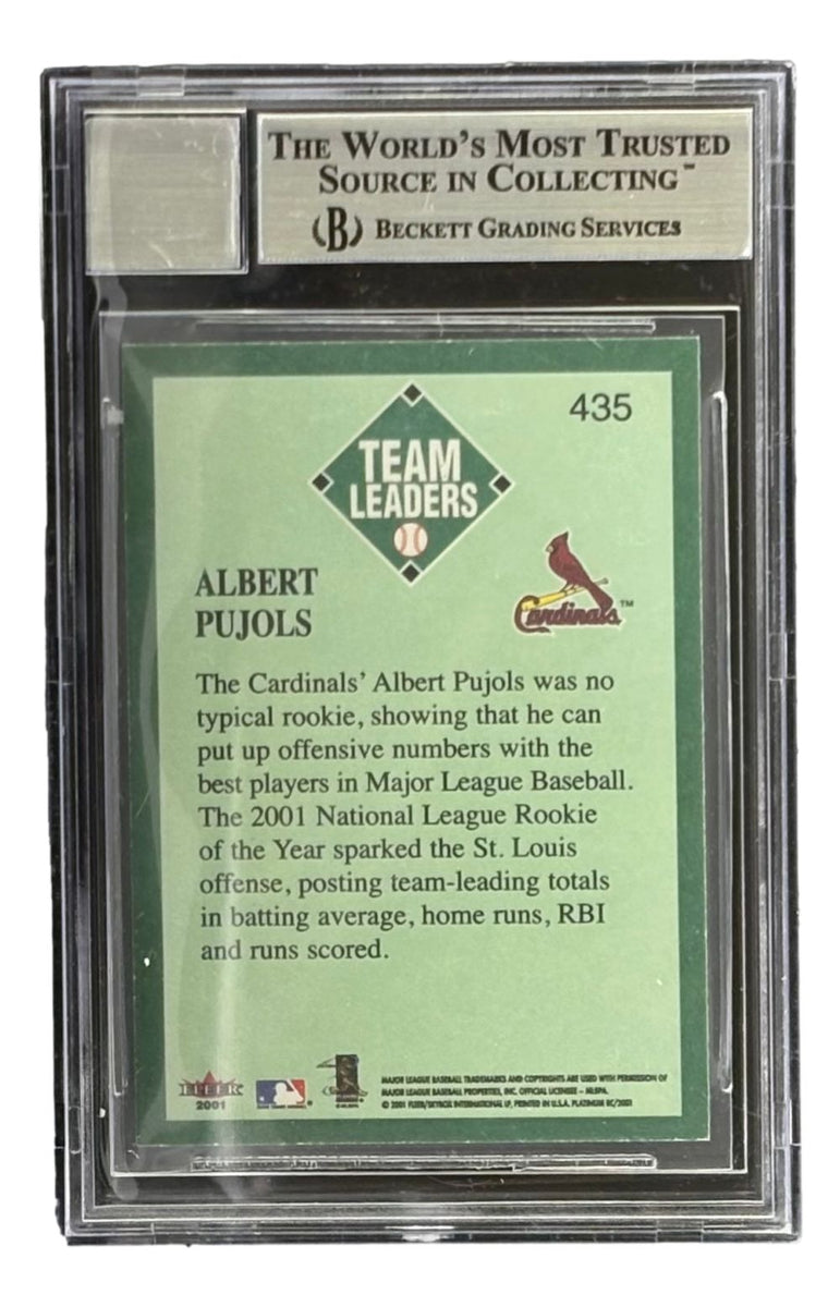 Albert Pujols Signed 2001 Fleer Platinum #435 Cardinals Rookie