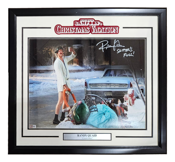 Randy Quaid Signed Framed 16x20 Christmas Vacation Spotlight Photo Sh** Full BAS
