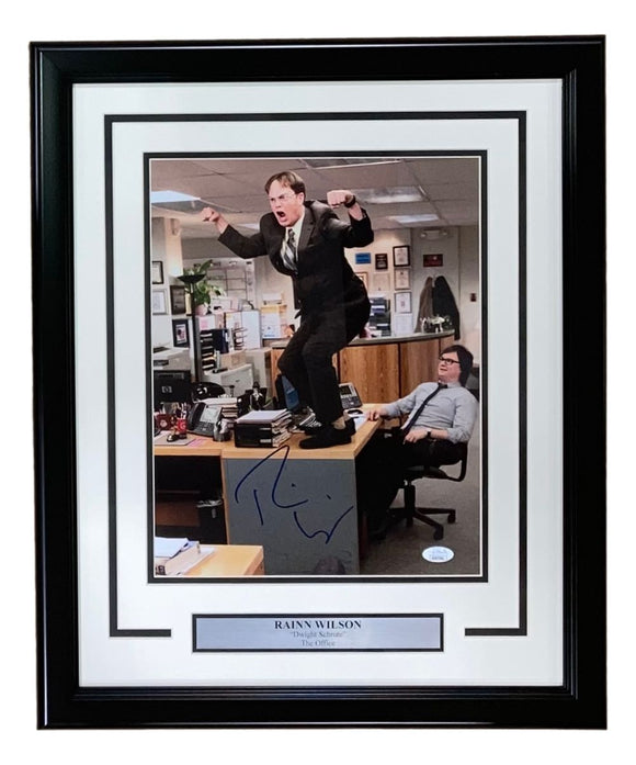 Rainn Wilson Signed Framed 11x14 The Office Dwight Schrute Manager Photo JSA