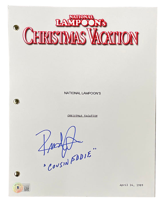 Randy Quaid Signed Christmas Vacation Movie Script Cousin Eddie Insc BAS Sports Integrity