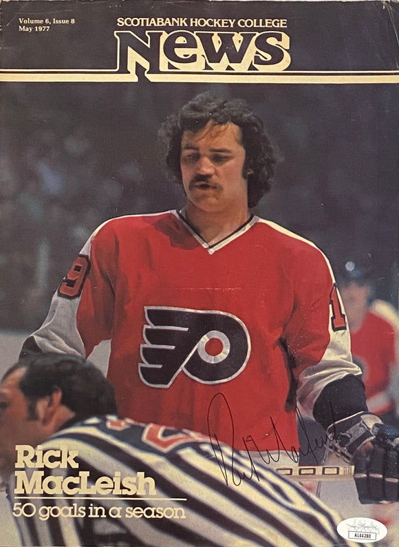 Rick Macleish Signed Flyers Scotiabank Hockey College News Magazine Cover JSA Sports Integrity
