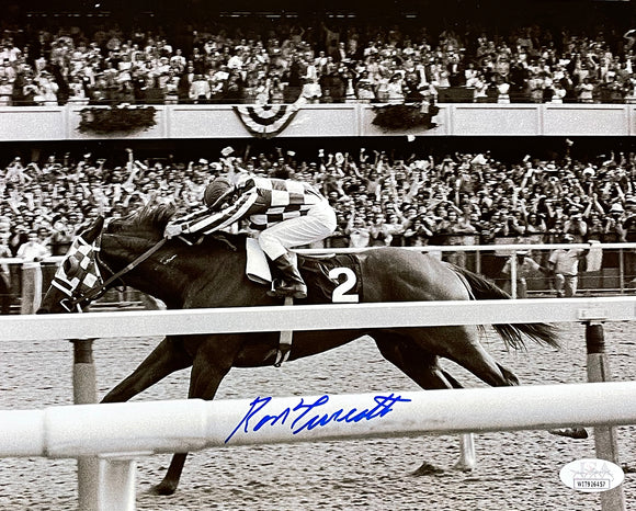 Ron Turcotte Signed 8x10 1973 Belmont Stakes Horse Racing Photo JSA ITP Sports Integrity