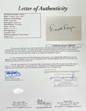 President Ronald Reagan Signature Cut JSA LOA Sports Integrity