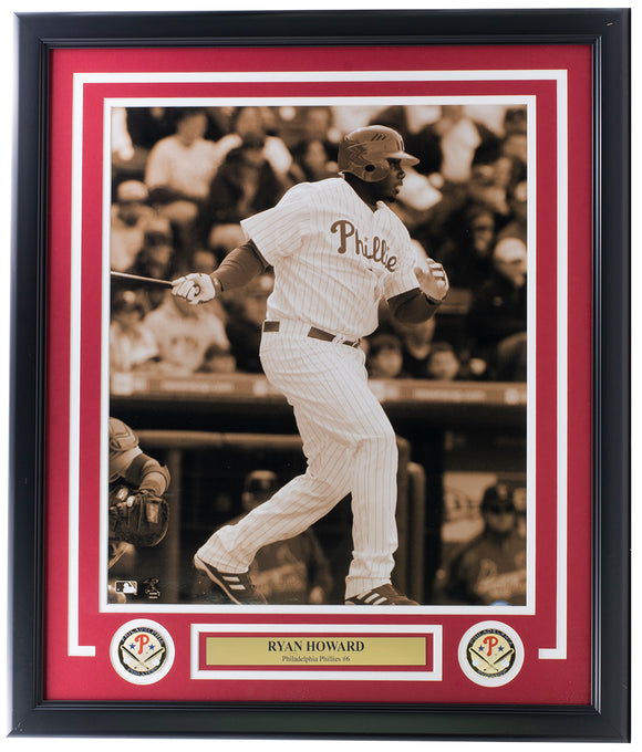 Ryan Howard Framed 16x20 Philadelphia Phillies Baseball Photo Sports Integrity