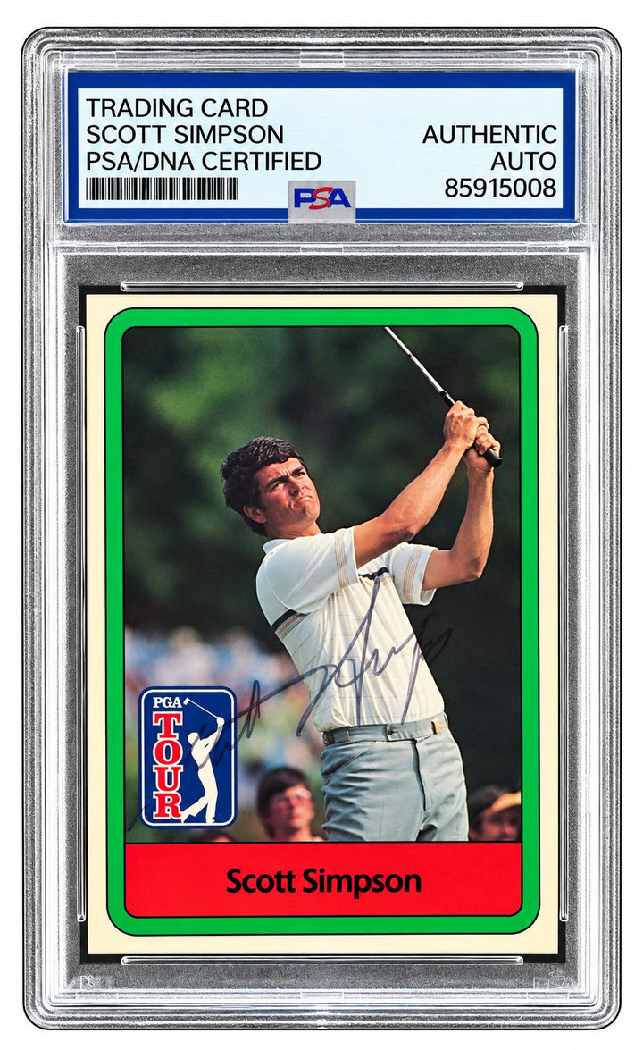 Scott Simpson Signed 1982 Donruss PGA #34 Trading Card PSA/DNA