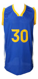 Stephen Curry Signed Custom Blue Pro Style Basketball Jersey JSA Hologram