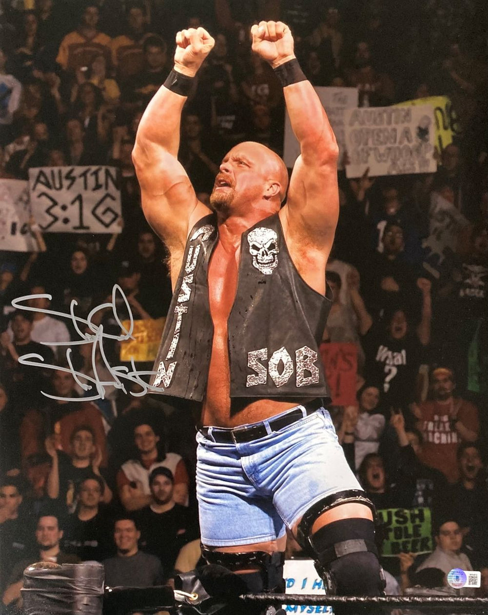 Stone Cold Steve Austin Signed 16x20 WWE Photo BAS – Sports Integrity