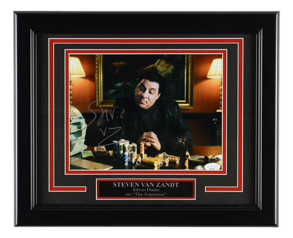 Steven Van Zandt Signed Framed 8x10 The Sopranos Photo JSA
