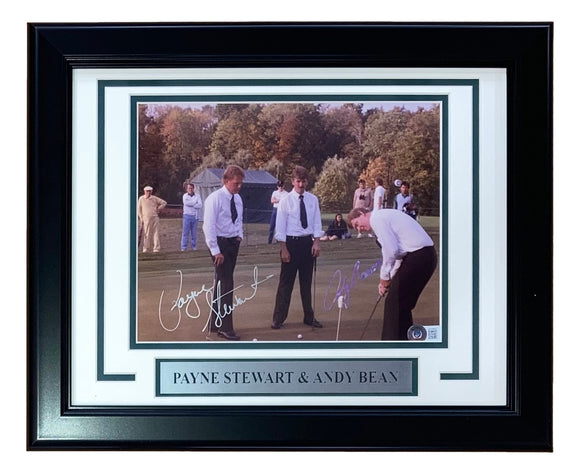 Payne Stewart Andy Bean Signed Framed 8x10 PGA Golf Photo BAS BH78968 Sports Integrity