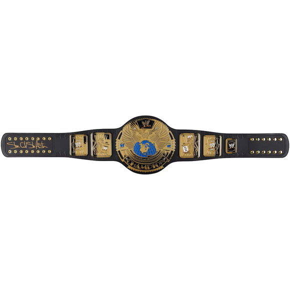 Stone Cold Steve Austin Signed WWE Winged Eagle Replica Championship Belt