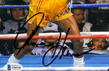 Sugar Ray Leonard Thomas Hearns Signed 8x10 Boxing Stance Photo BAS Sports Integrity