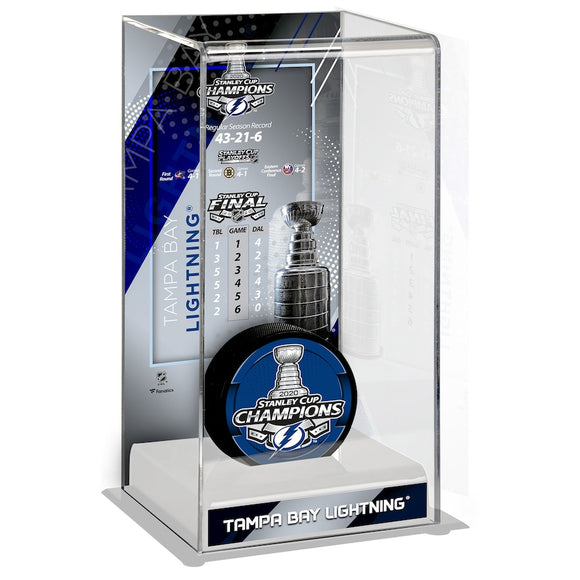 Tampa Bay Lighting 2020 Stanley Cup Champions Puck Display Case Sports Integrity