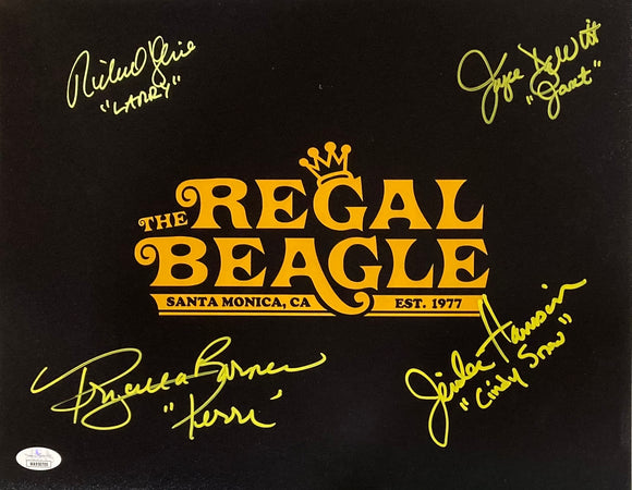 Kline DeWitt Banes Harrison Signed 11x14 Three's Company Regal Beagle Photo JSA Sports Integrity
