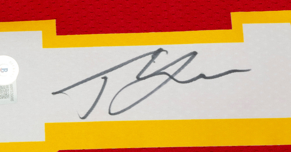 Trae Young Framed Signed Atlanta Hawks Jersey JSA Autographed