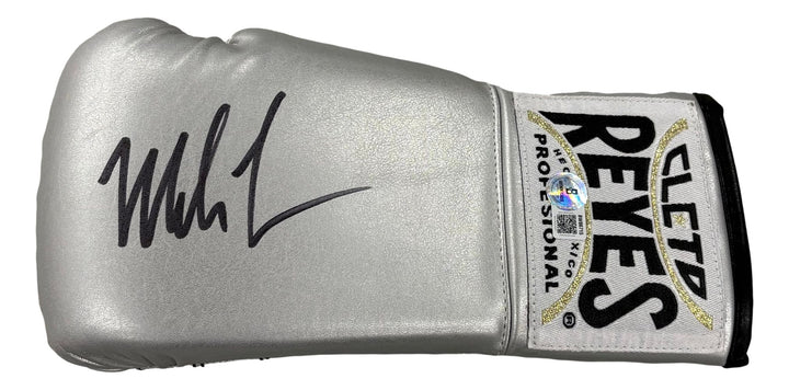 Mike Tyson Signed Left Hand Silver Cleto Reyes Boxing Glove BAS