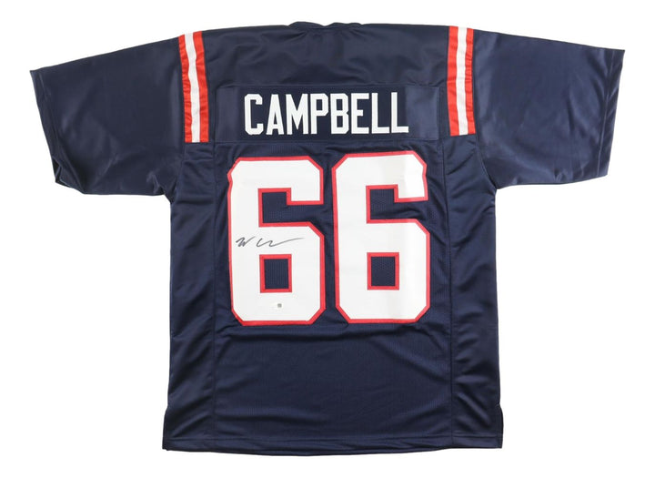 Will Campbell New England Signed Navy Football Jersey JSA QR