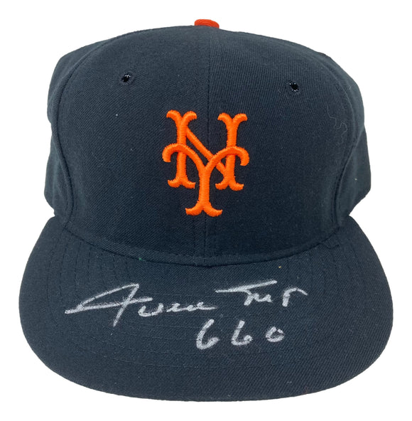 Willie Mays Signed New York Giants Cooperstown Collection Hat 660 Inscribed PSA Sports Integrity