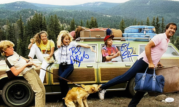 Chevy Chase Beverly D'Angelo Signed 12x20 National Lampoons Vacation Photo JSA Sports Integrity
