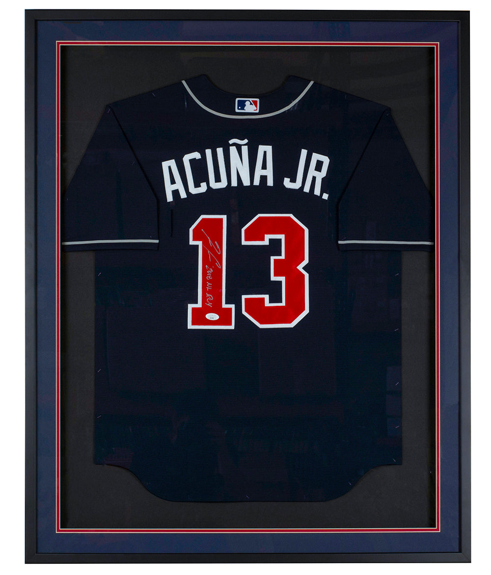 Ronald Acuna Jr. Signed Atlanta Braves Blue Nike Baseball Jersey JSA Itp